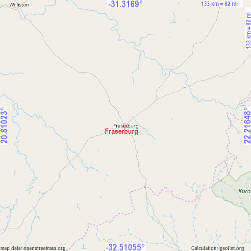 Fraserburg on map