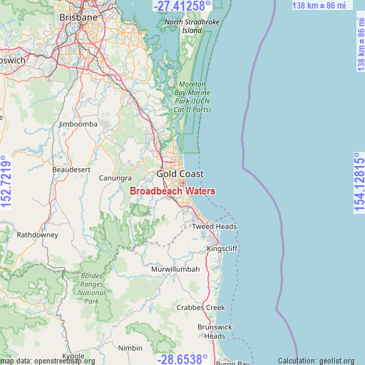 Broadbeach Waters on map
