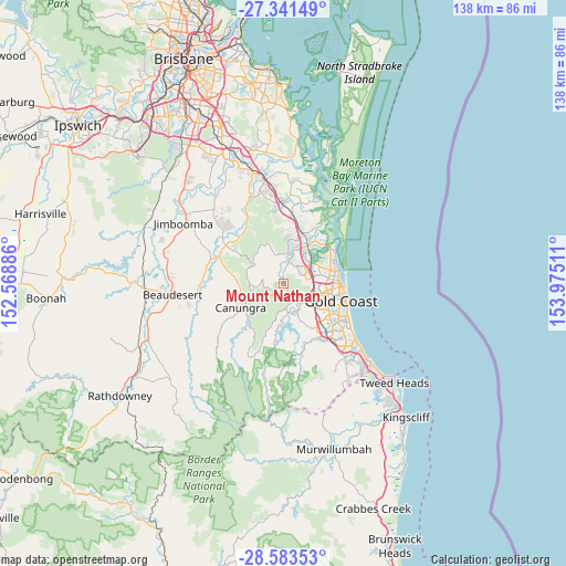 Mount Nathan on map