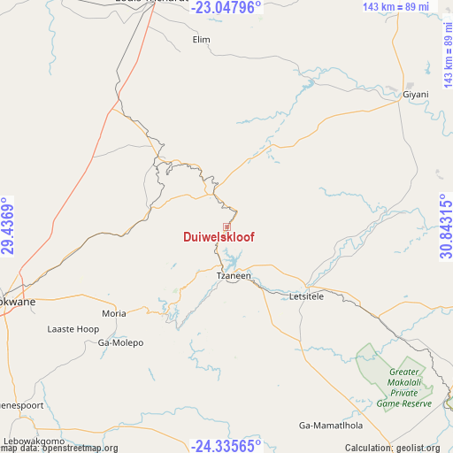 Duiwelskloof on map