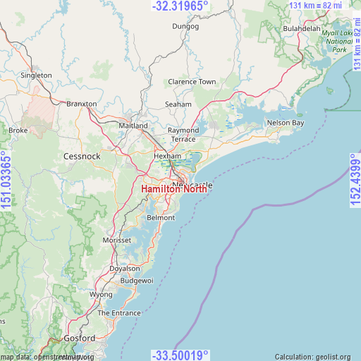 Hamilton North on map
