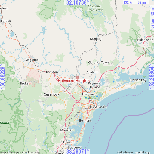 Bolwarra Heights on map