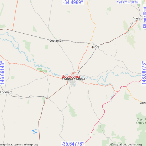 Boorooma on map