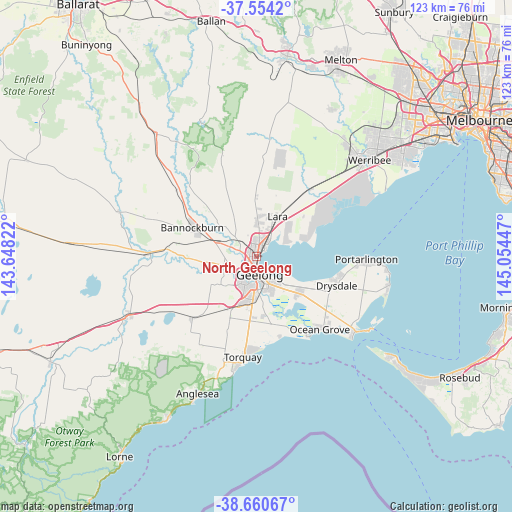 North Geelong on map