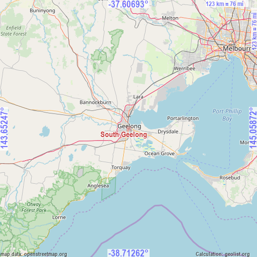 South Geelong on map