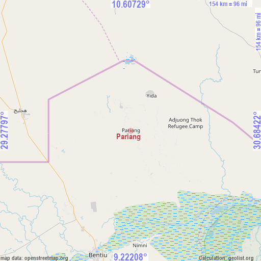 Pariang on map