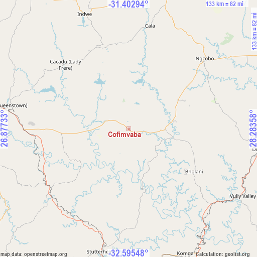 Cofimvaba on map