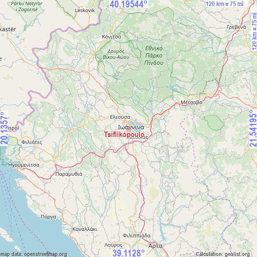 Tsiflikópoulo on map