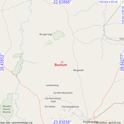 Bochum on map