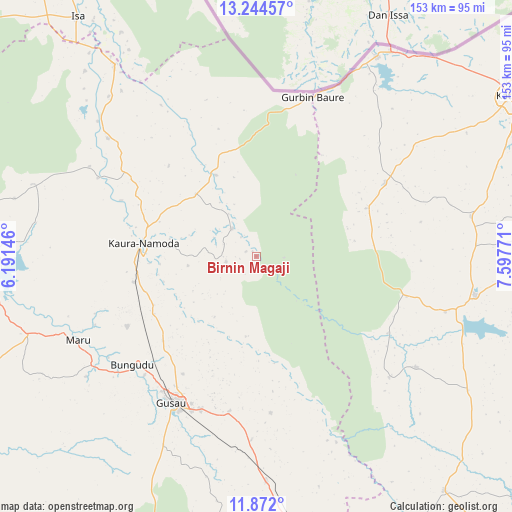 Birnin Magaji on map