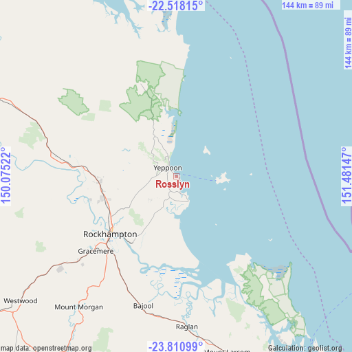 Rosslyn on map