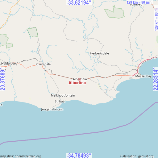 Albertina on map