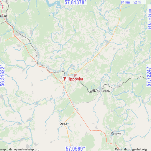 Filippovka on map