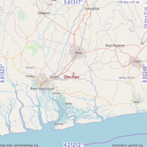 Oke-Ikpe on map