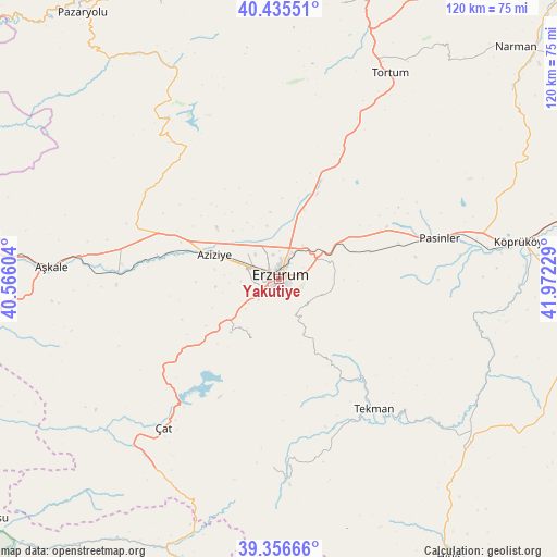 Yakutiye on map