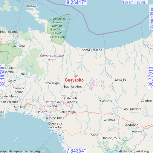 Guayabito on map
