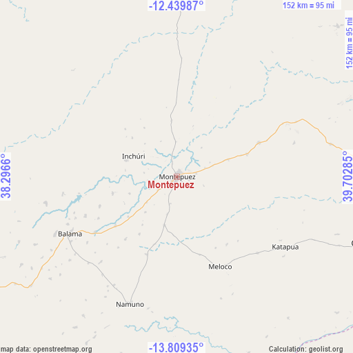 Montepuez on map