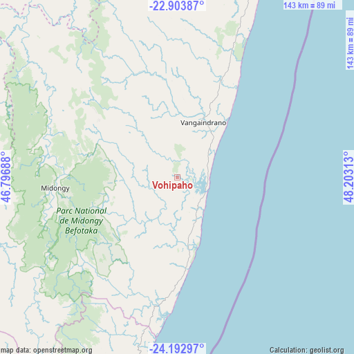 Vohipaho on map