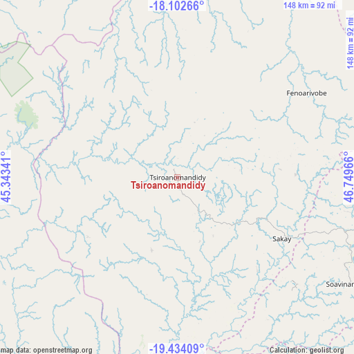 Tsiroanomandidy on map