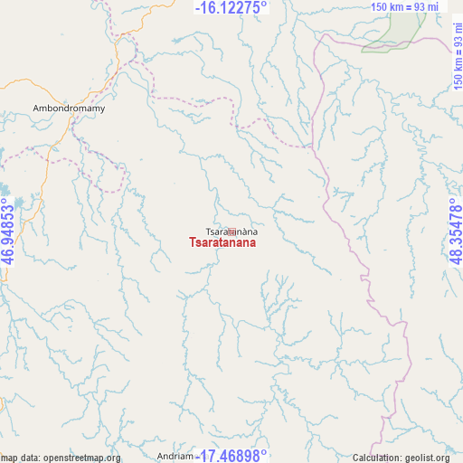 Tsaratanana on map