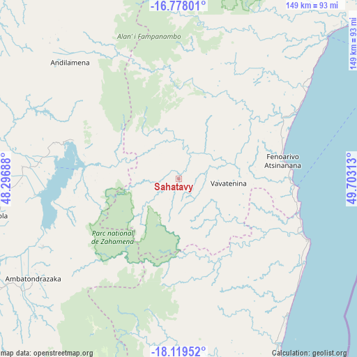 Sahatavy on map