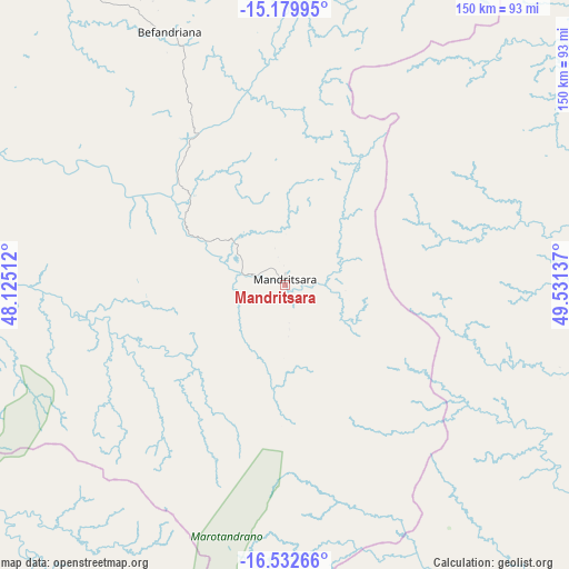 Mandritsara on map