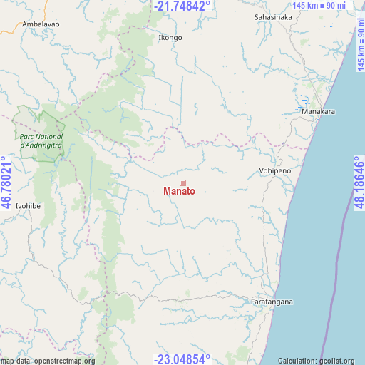 Manato on map