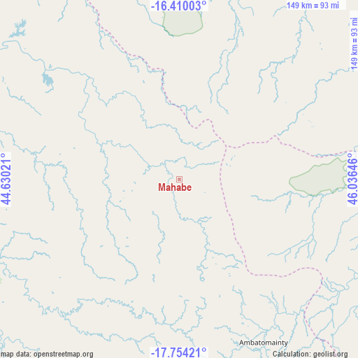 Mahabe on map