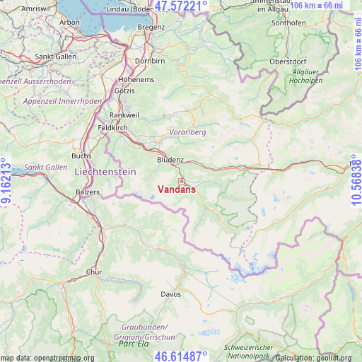 Vandans on map