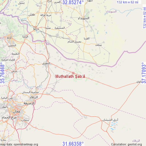 Muthallath Şabḩā on map