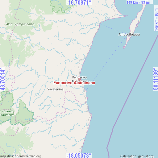 Fenoarivo Atsinanana on map