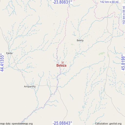 Beteza on map