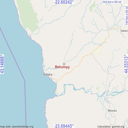 Behompy on map