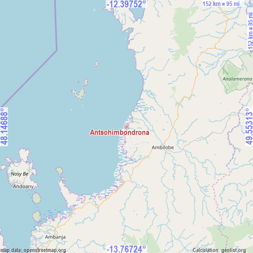 Antsohimbondrona on map