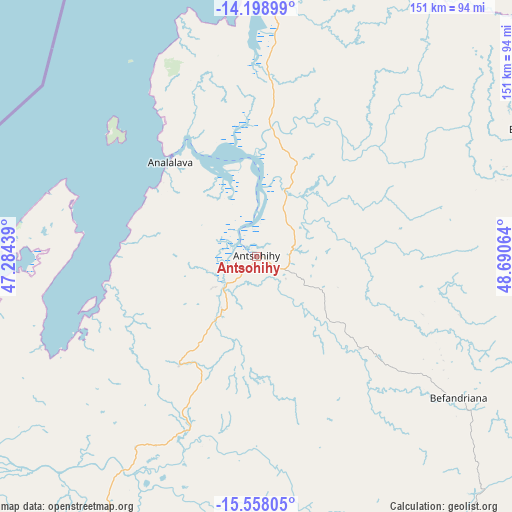 Antsohihy on map
