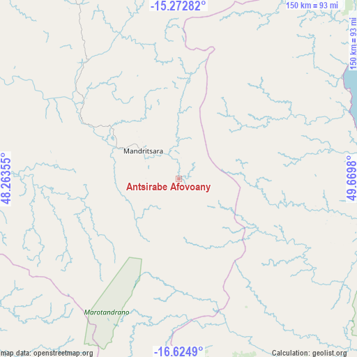 Antsirabe Afovoany on map