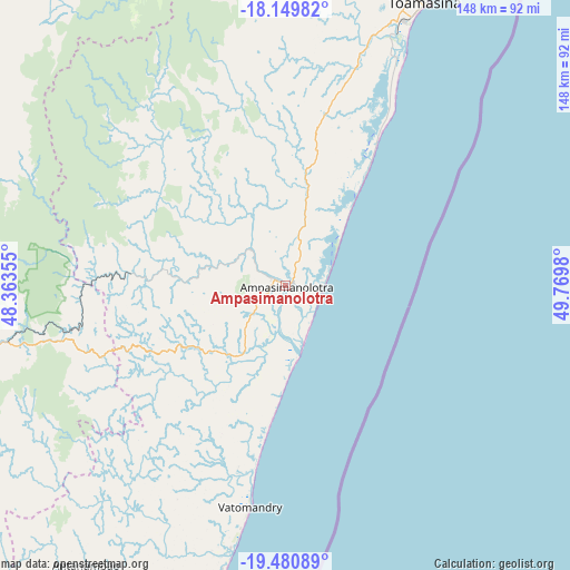 Ampasimanolotra on map