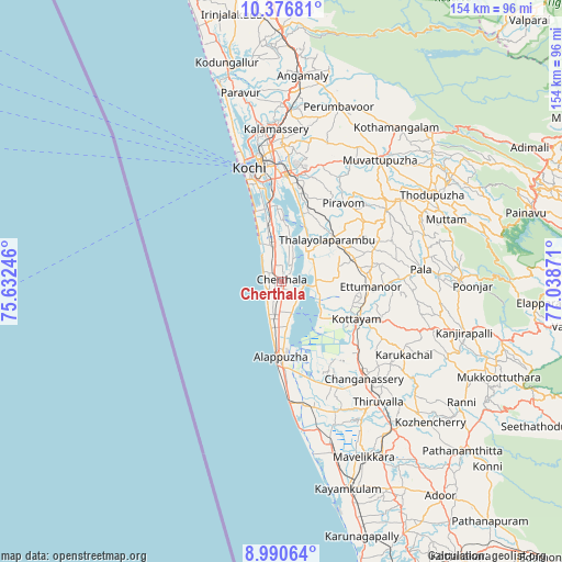 Cherthala on map