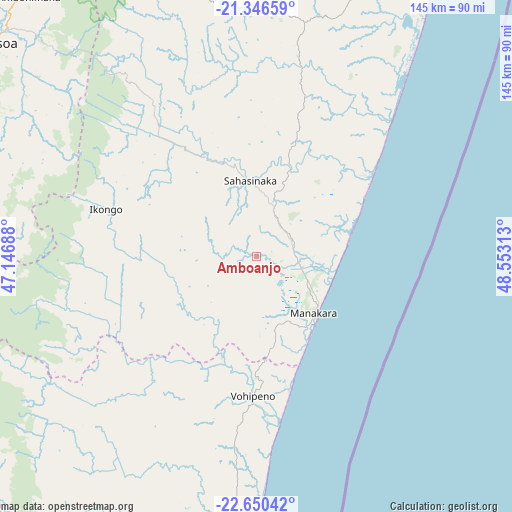 Amboanjo on map