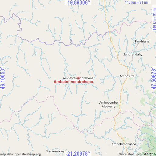 Ambatofinandrahana on map