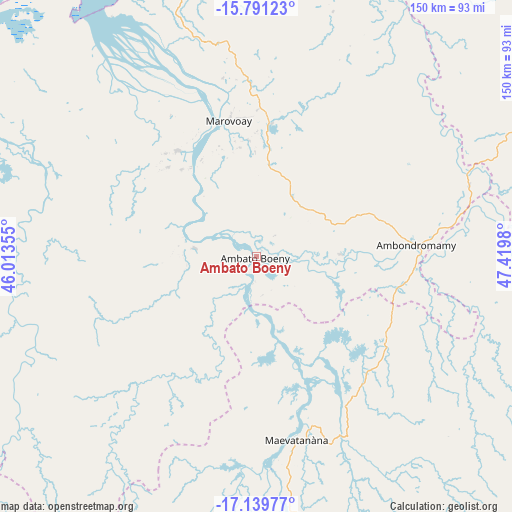 Ambato Boeny on map
