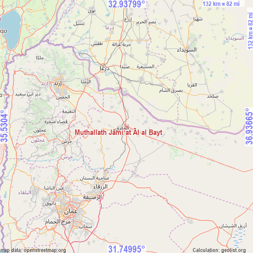 Muthallath Jāmi‘at Āl al Bayt on map