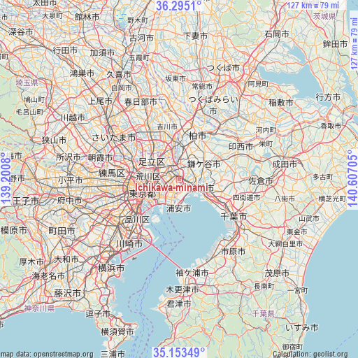 Ichikawa-minami on map