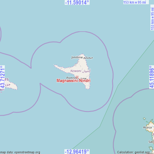 Magnassini-Nindri on map