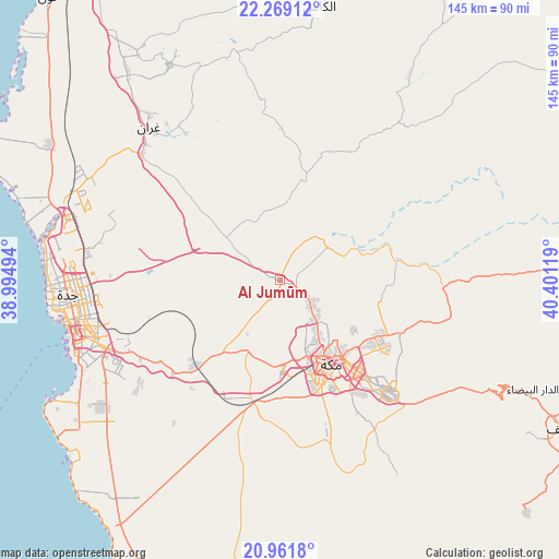 Al Jumūm on map