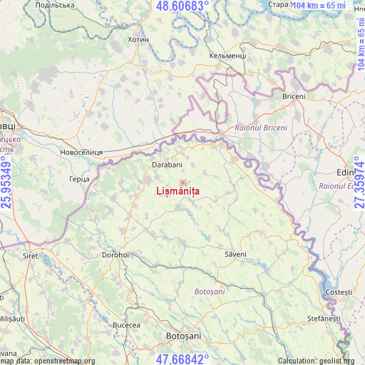 Lișmănița on map