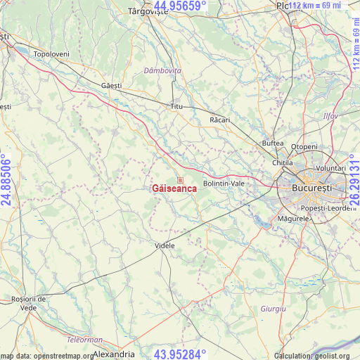 Găiseanca on map