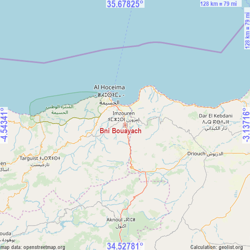 Bni Bouayach on map