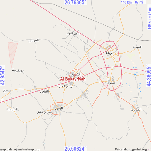 Al Bukayrīyah on map