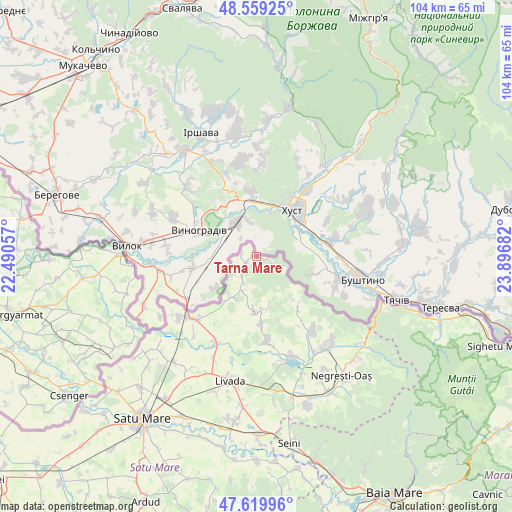 Tarna Mare on map